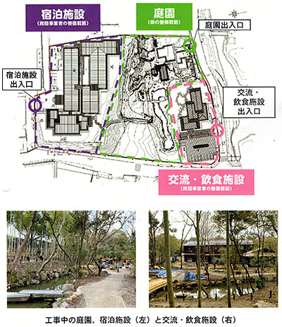 県議会2月定例会建設委員会で配布された高畑町裁判所跡地整備の説明資料の一部