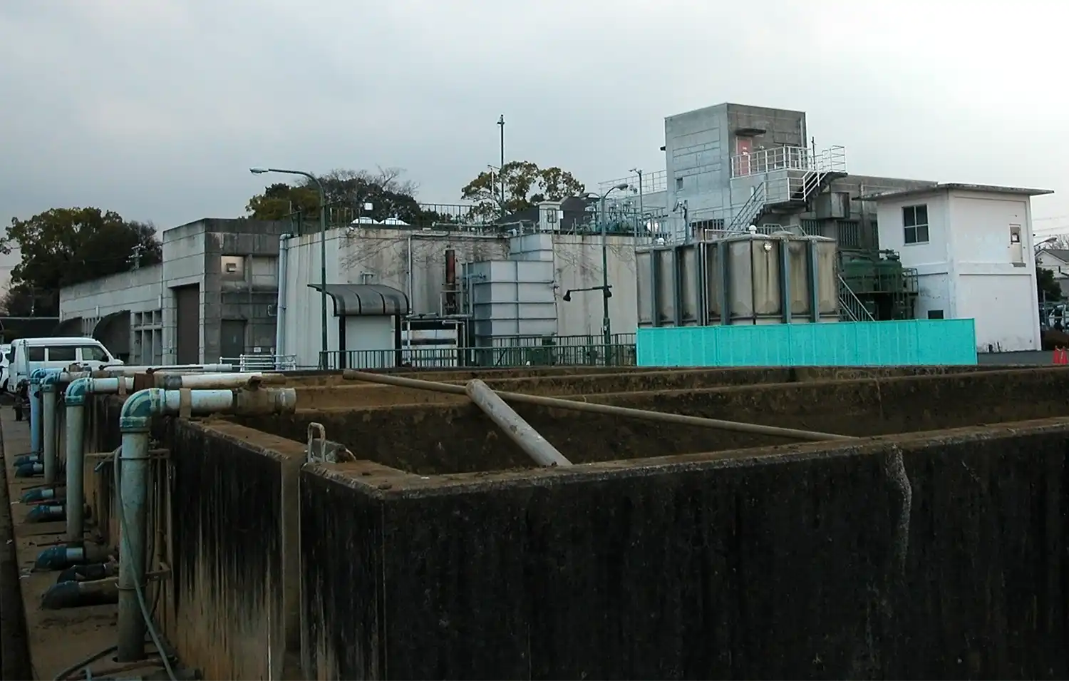 間もなく廃止される北郡山浄水場＝2026年2月6日、奈良県大和郡山市植槻町、浅野詠子撮影